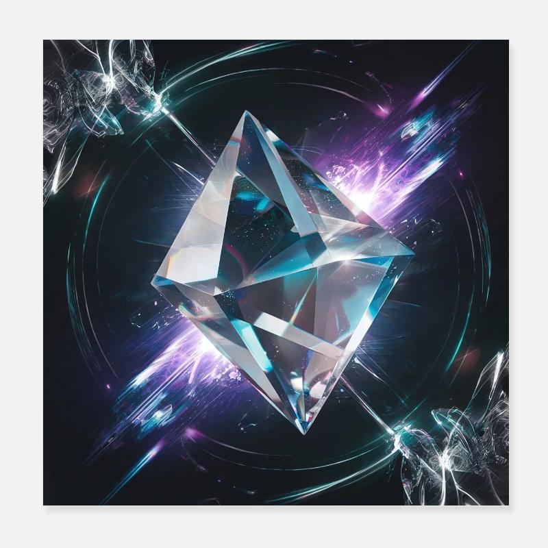 Abstract Diamond Poster 8" x 8" (20x20 cm)