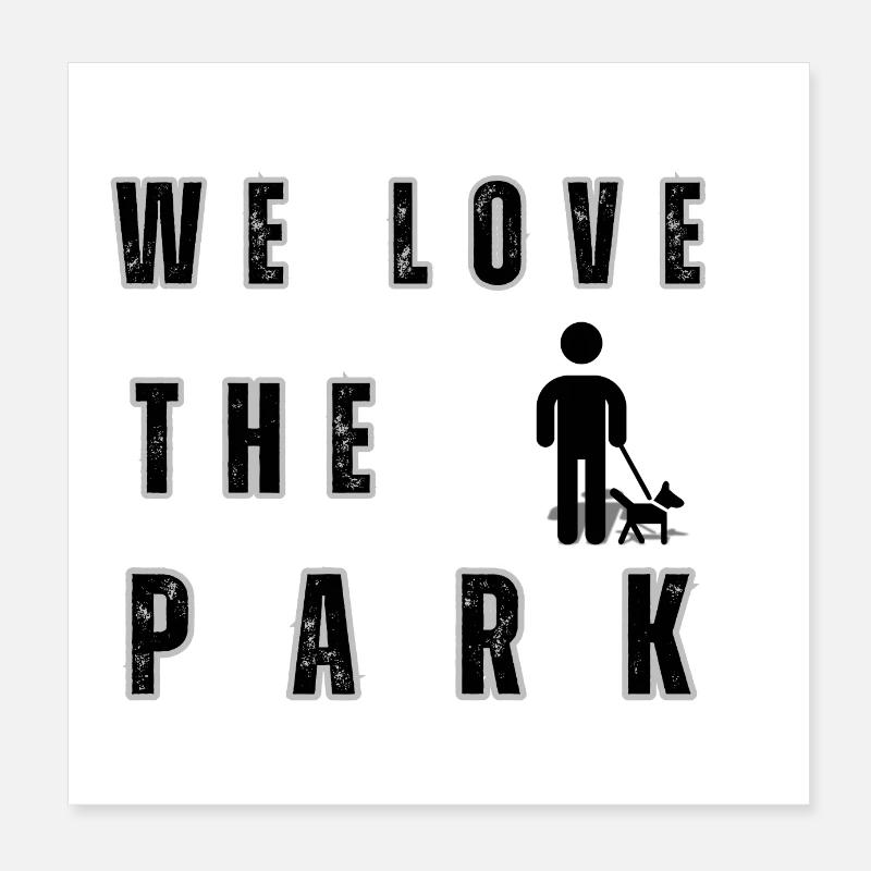 Parc à chiens Poster 20 x 20 cm