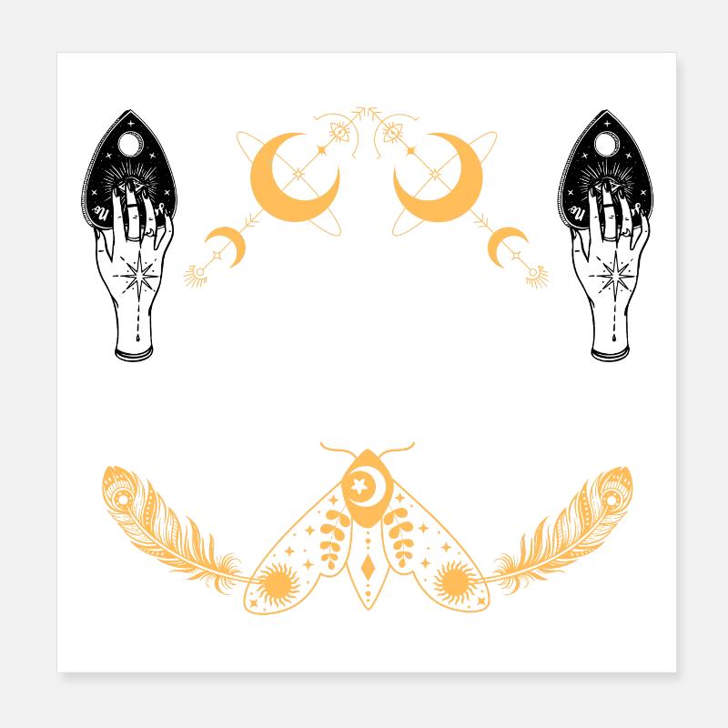Magic Wolves Poster 8" x 8" (20x20 cm)