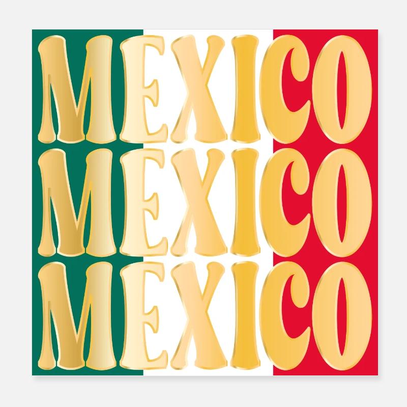 México Mexican Mexico Poster 8" x 8" (20x20 cm)