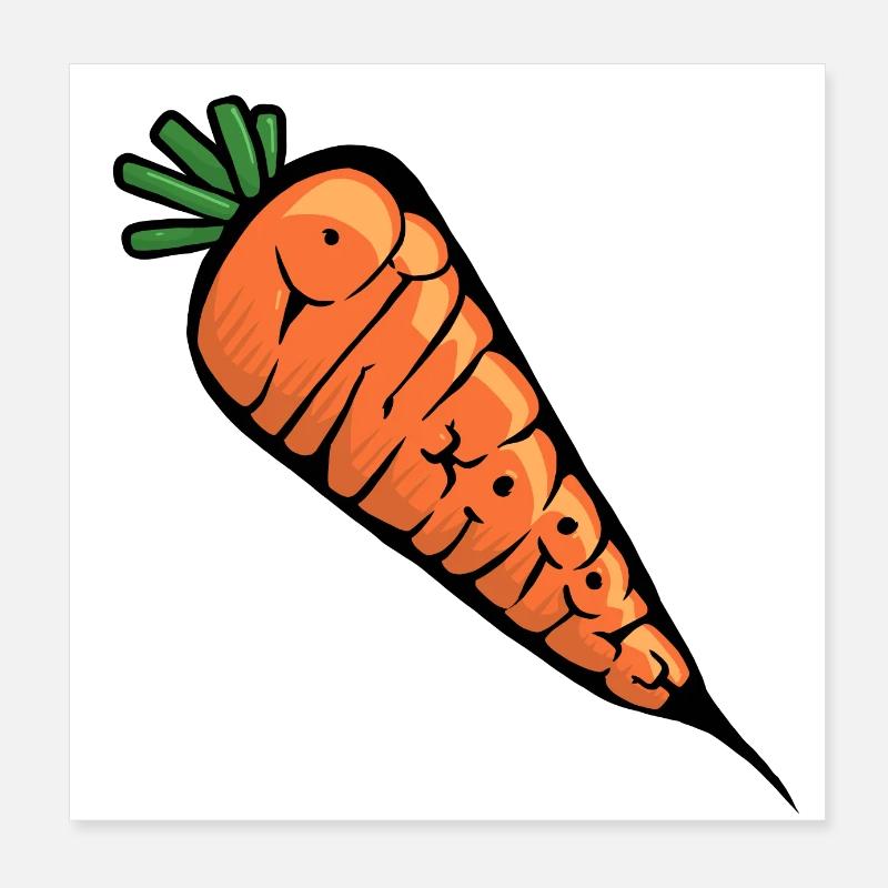 Karotte Ananas Graff Poster 20x20 cm