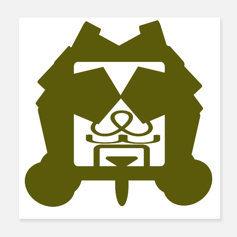 Herr Punkt Poster 20x20 cm