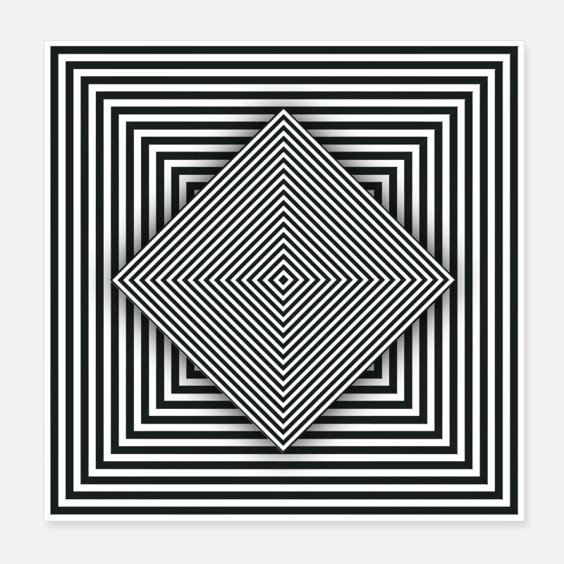 Squares, Squares and More Squares Poster 8" x 8" (20x20 cm)