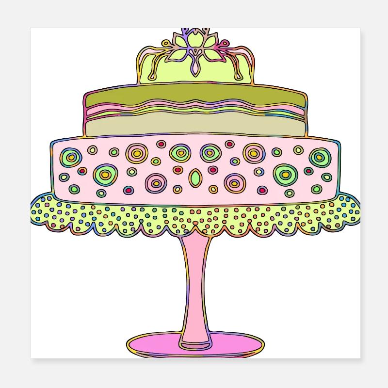 Gâteau Poster 20 x 20 cm