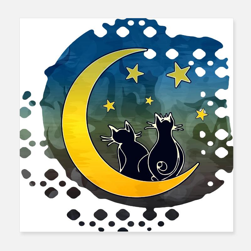 Cats Poster 8" x 8" (20x20 cm)