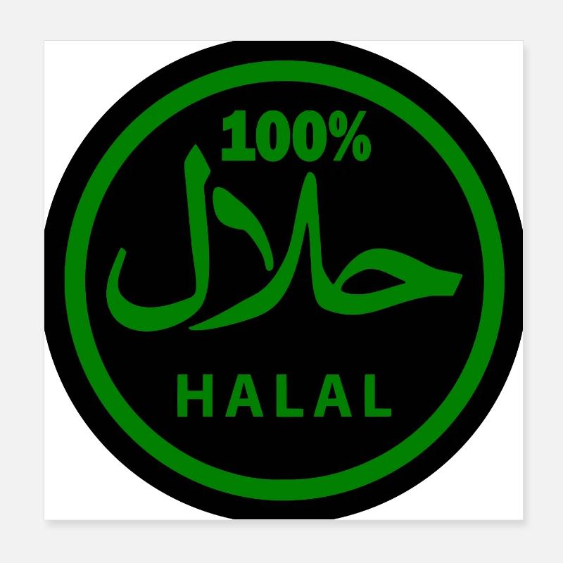 Halal Poster 20x20 cm