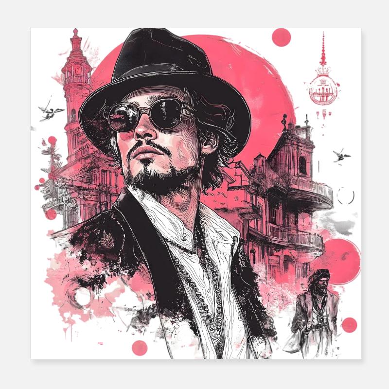 Quand le rétro rencontre le moderne ! Poster 20 x 20 cm