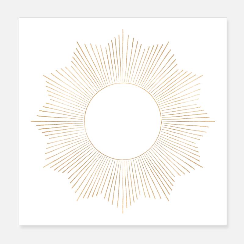 Roue du zodiaque Poster 20 x 20 cm