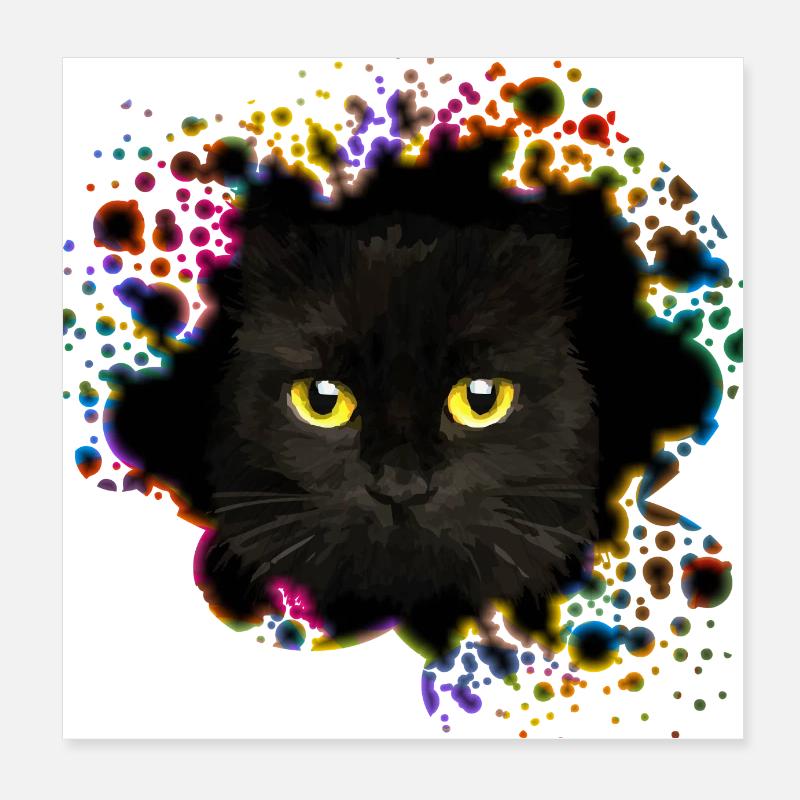 Cat Poster 8" x 8" (20x20 cm)