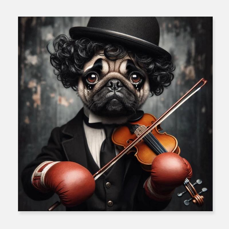 Clown Triste Poster 20 x 20 cm