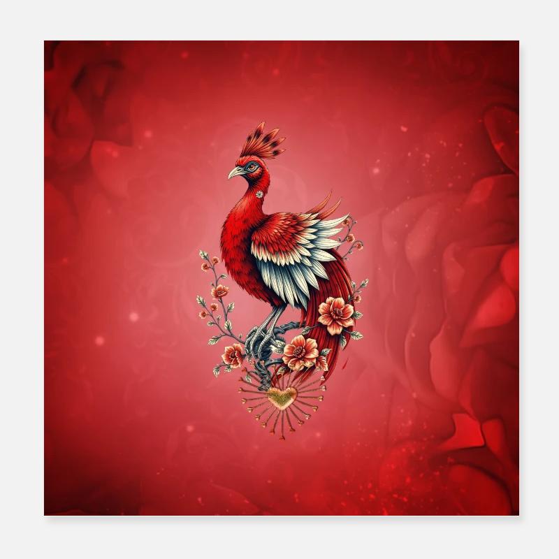 Staring into infinity at a majestic bird Poster 8" x 8" (20x20 cm)