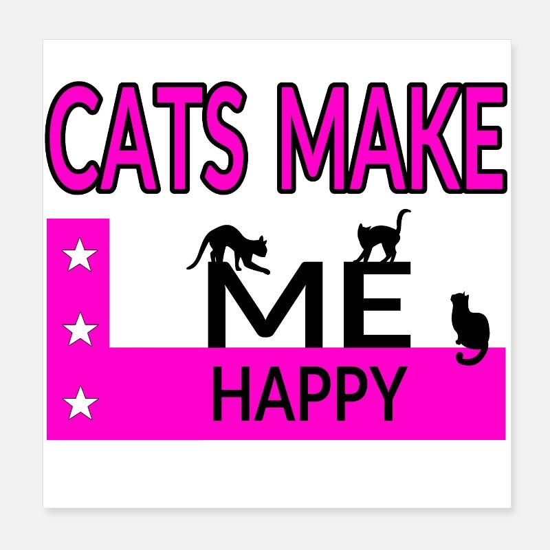 Katzen Poster 20x20 cm