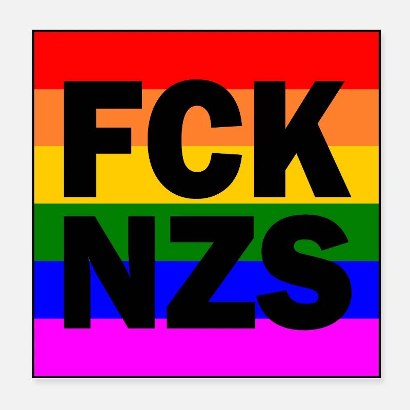 Fck nzs Poster 20x20 cm