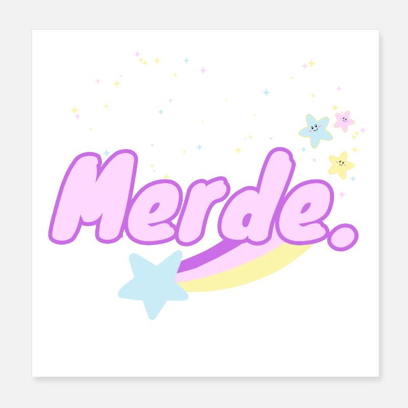 Merde. Poster 20 x 20 cm