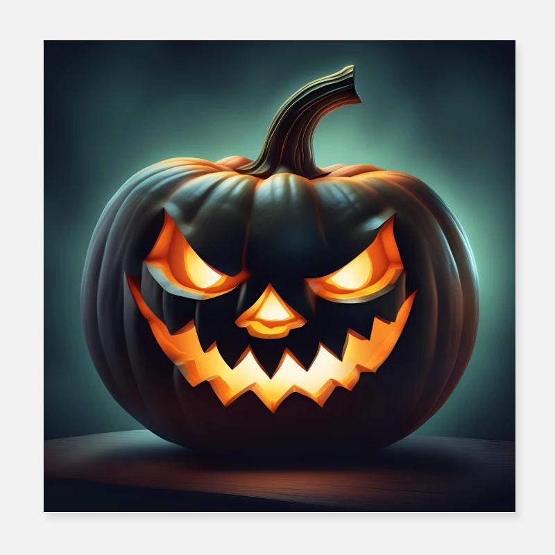halloween, citrouille, monstre Poster 20 x 20 cm