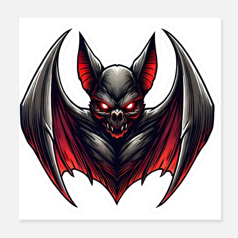 Flughund Poster 20x20 cm