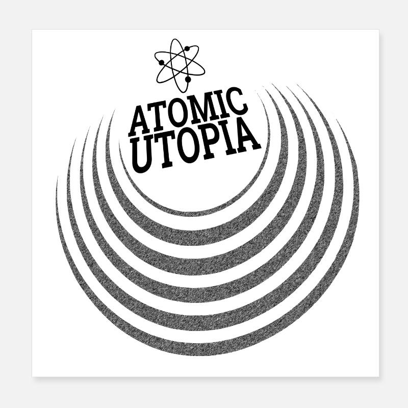 Atomic Utopia - Concentric Orb Poster 8" x 8" (20x20 cm)