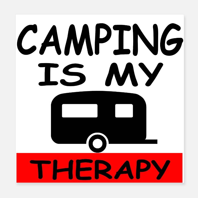 Camping Poster 8" x 8" (20x20 cm)