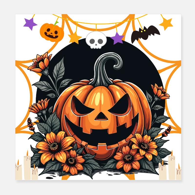 Saison d’Halloween, pupmkin Poster 20 x 20 cm