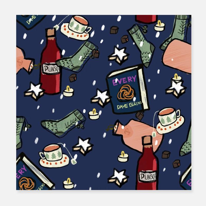 Advent Advent - Poster 20x20 cm - Weiß