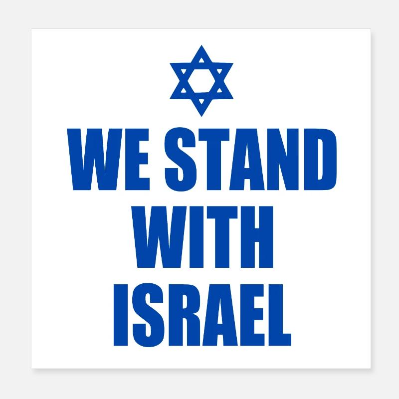 We stand with israel Poster 20 x 20 cm
