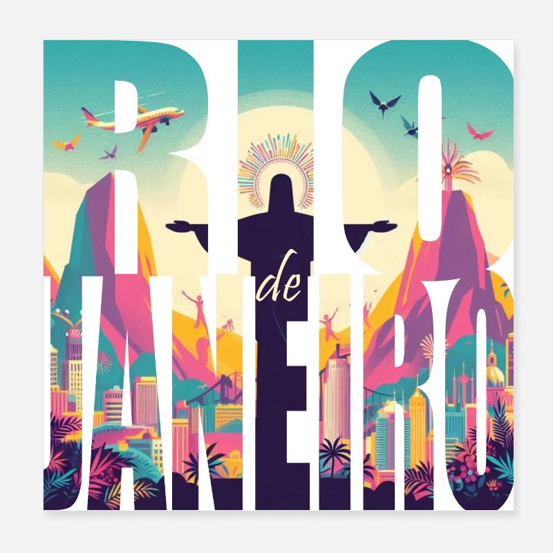 CARNAVAL DE RIO Poster 20 x 20 cm