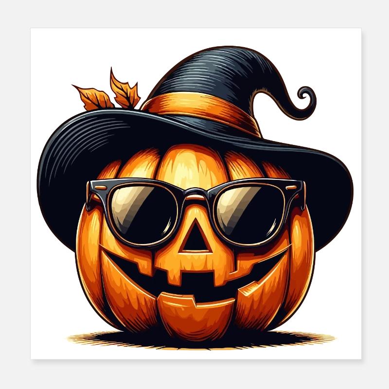 Citrouille halloween fun Poster 20 x 20 cm
