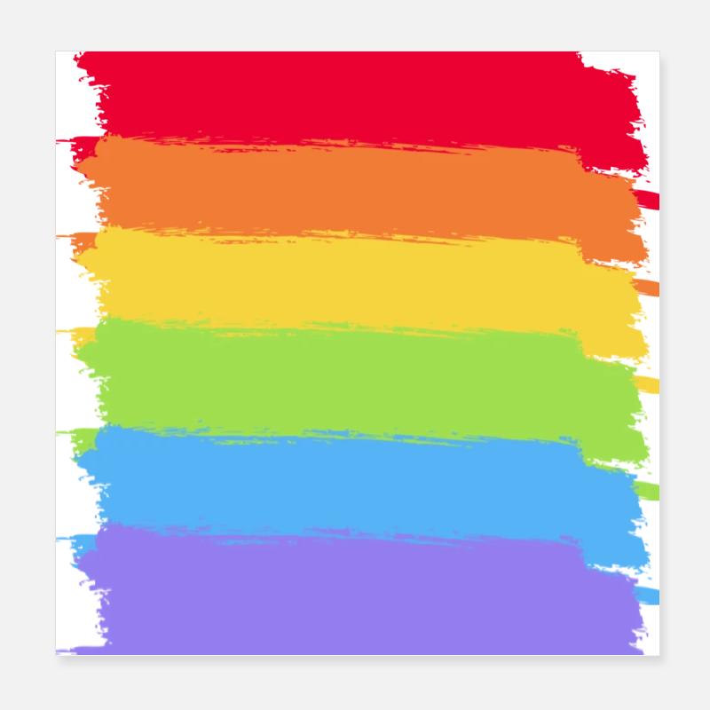 Rainbow Shirt Poster 20x20 cm