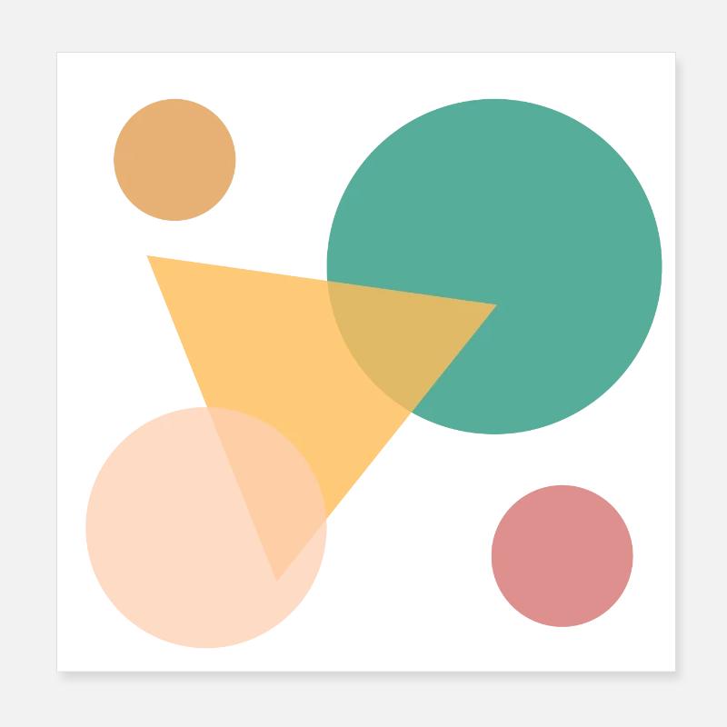 Modern Abstract Geometric Poster 8" x 8" (20x20 cm)