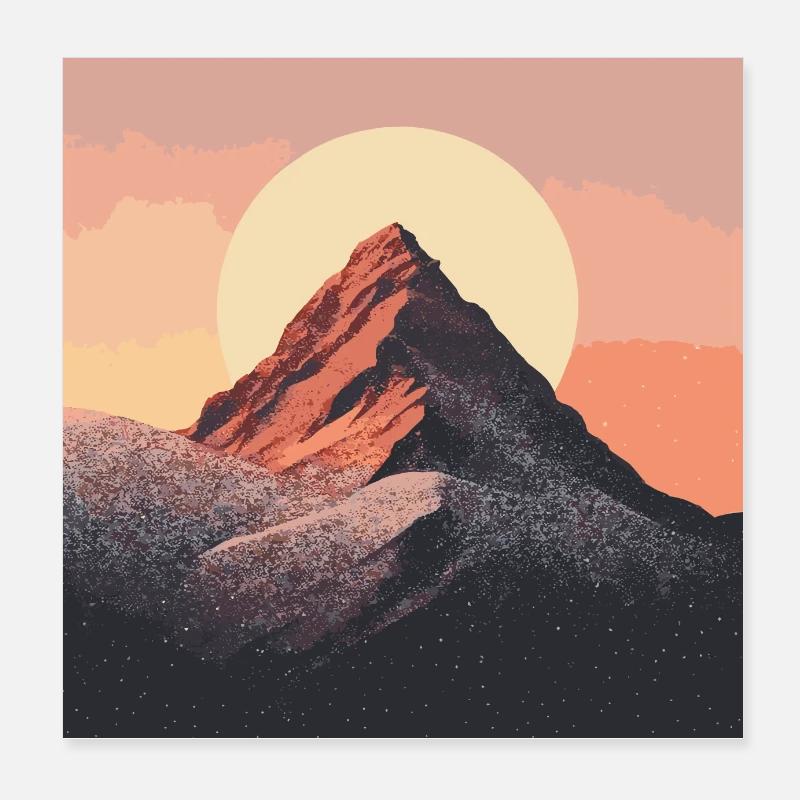 Mountain.dot.art Poster 20x20 cm