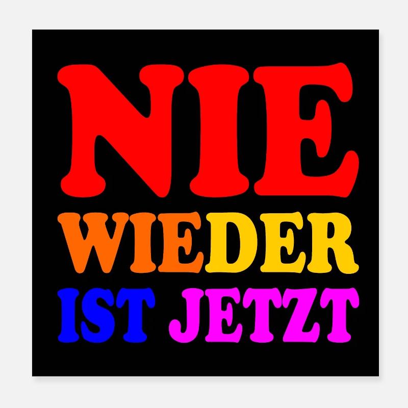 Never again is now Poster 8" x 8" (20x20 cm)