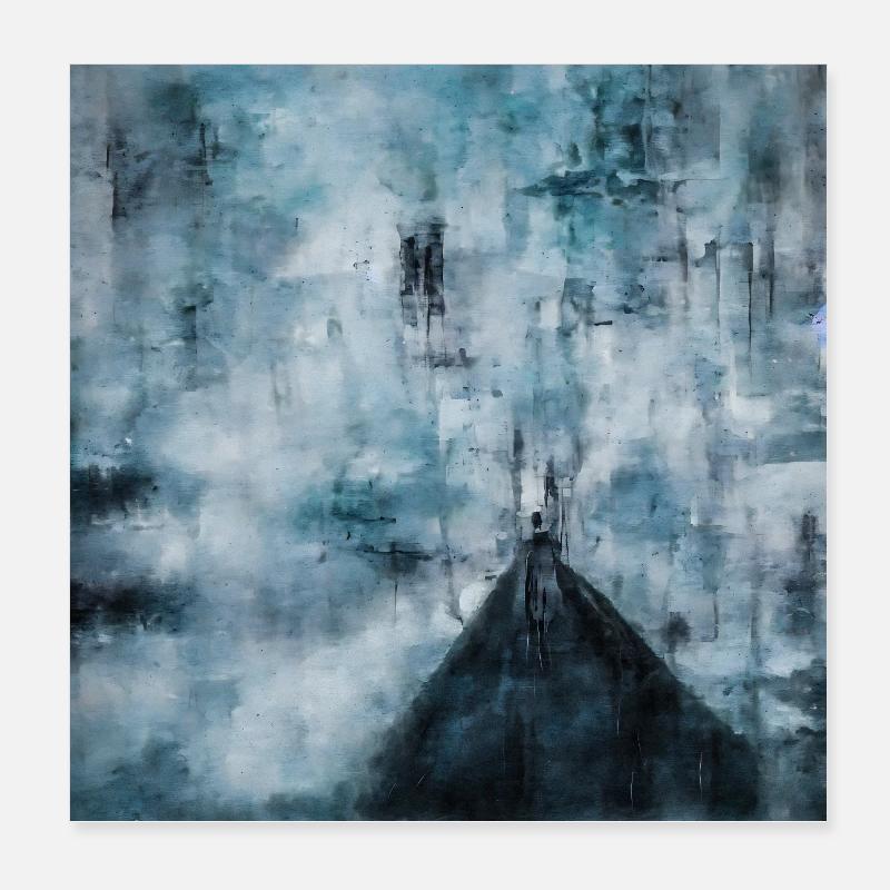 Pont gelé Poster 20 x 20 cm