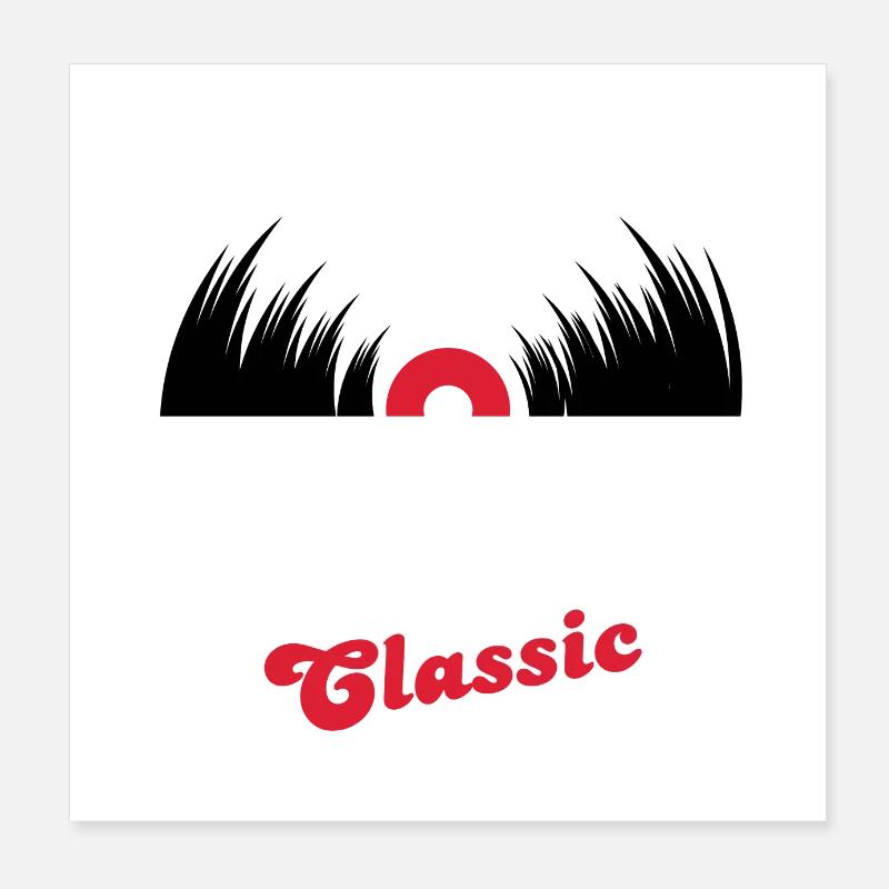 Limited edition 1960 Classic vinyle Poster 20 x 20 cm