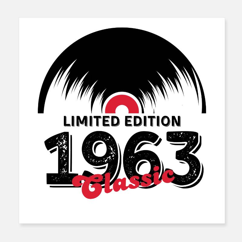 Limited edition 1963 Classic vinyle Poster 20 x 20 cm