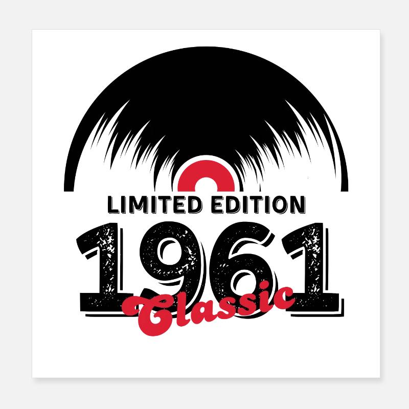 Limited edition 1961 Classic vinyle Poster 20 x 20 cm