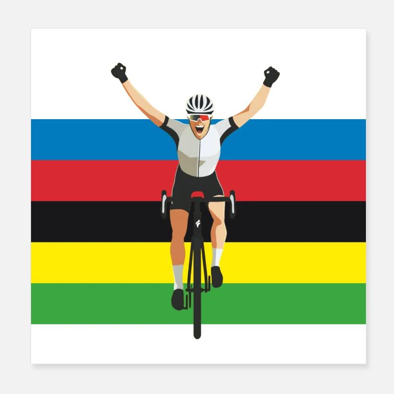 Vélo et cycliste Poster 20 x 20 cm