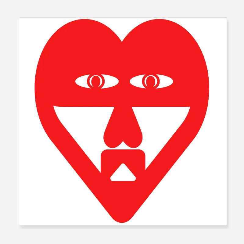 Mon coeur Poster 20 x 20 cm