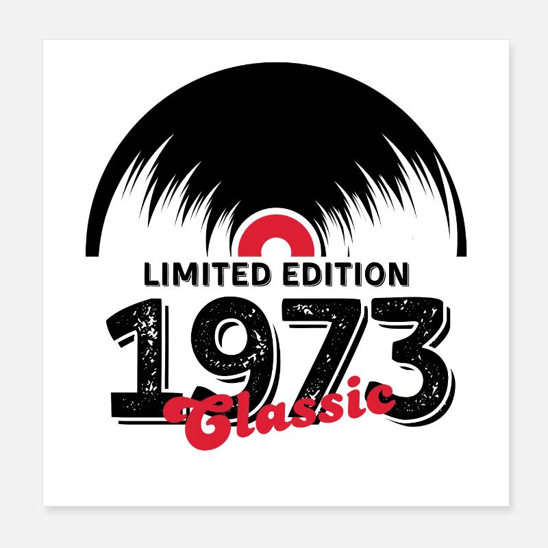 Limited edition 1973 Classic vinyle Poster 20 x 20 cm