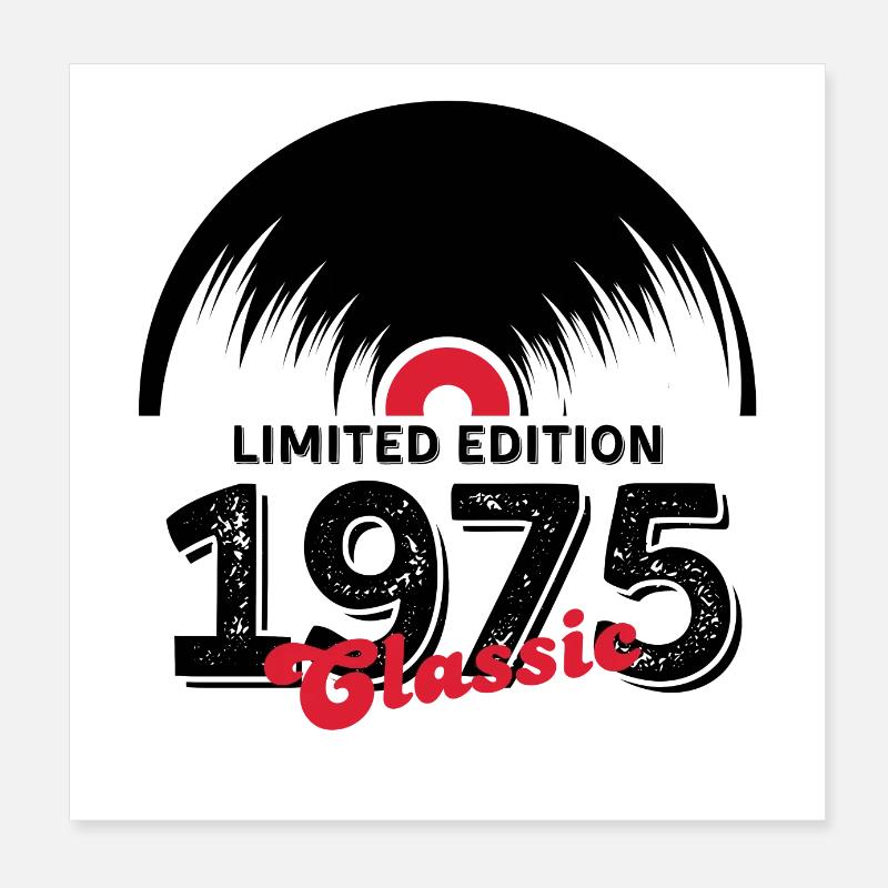 Limited edition 1975 Classic vinyle Poster 20 x 20 cm