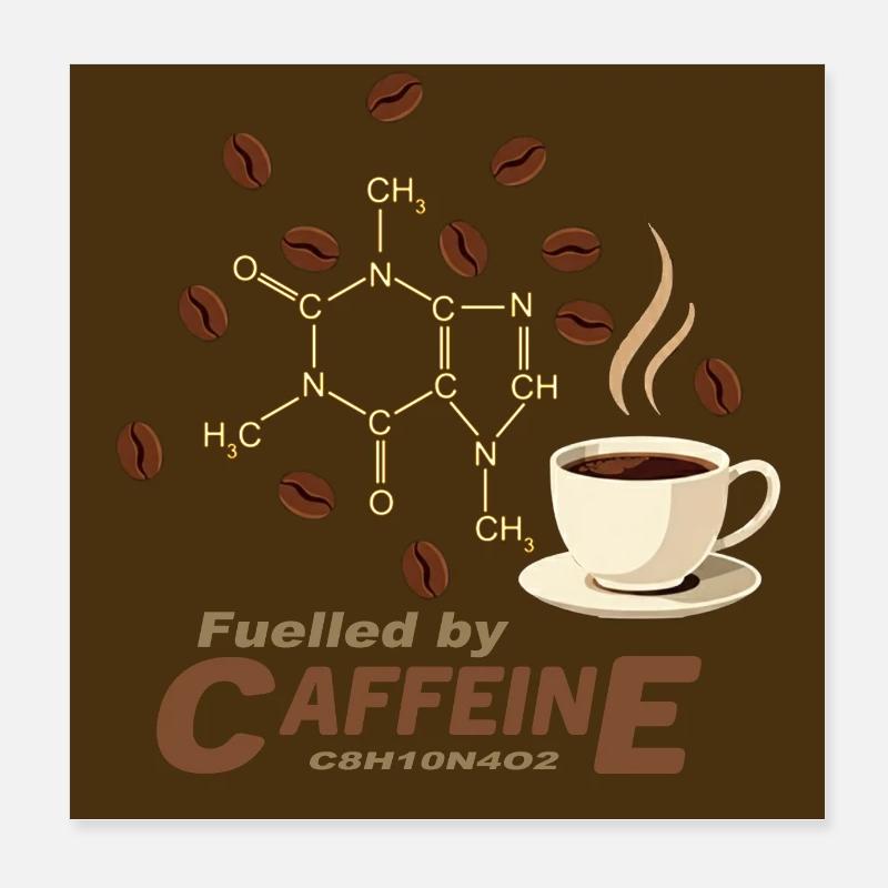 Fulled by caffiene Poster 8" x 8" (20x20 cm)