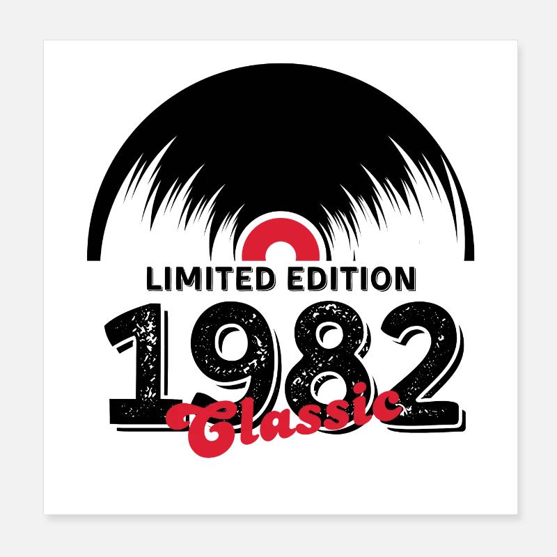 Limited edition 1982 Classic vinyle Poster 20 x 20 cm