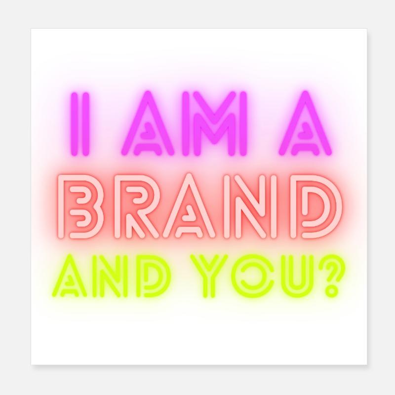 Je suis une marque Neon Poster 20 x 20 cm