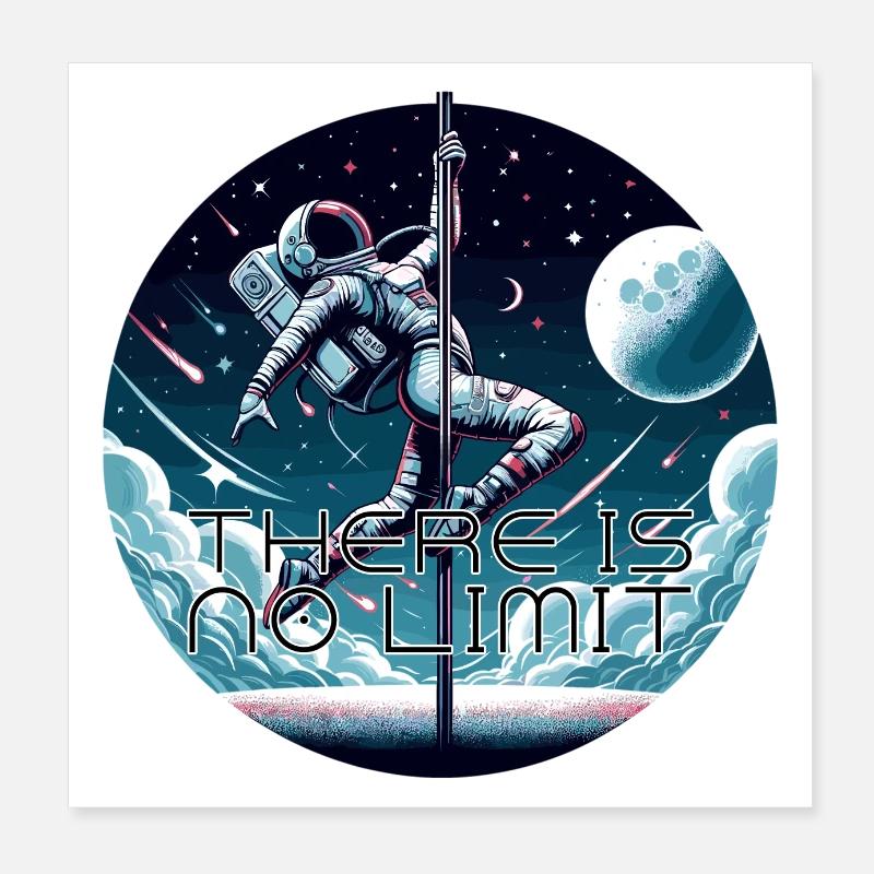 Pole dance astronaute Pole Dance cadeau Poster 20 x 20 cm