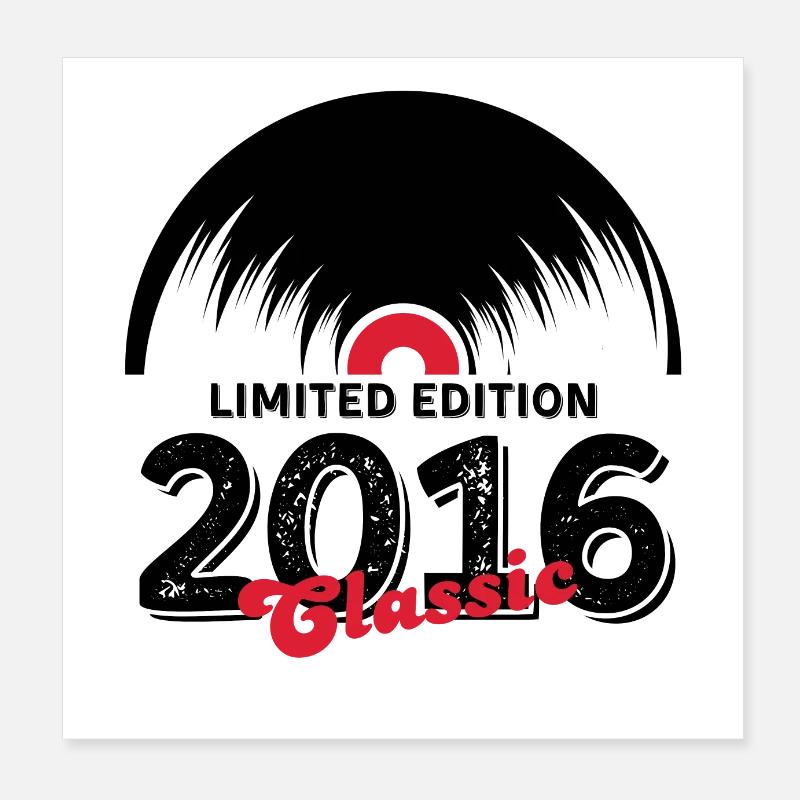 Limited edition 2016 Classic vinyle Poster 20 x 20 cm