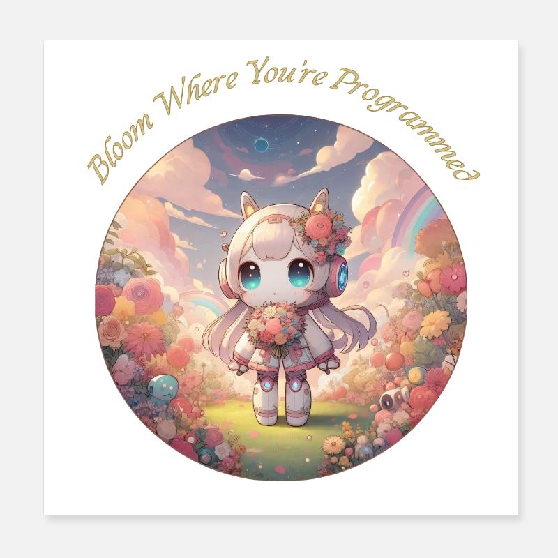 Bloom Where You’re Programmed Poster 20 x 20 cm
