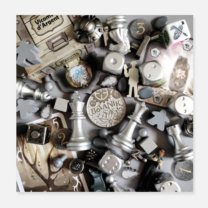 JEUX • GRIS Poster 20 x 20 cm