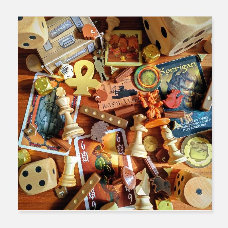 SPIELE • BRAUN Poster 20x20 cm