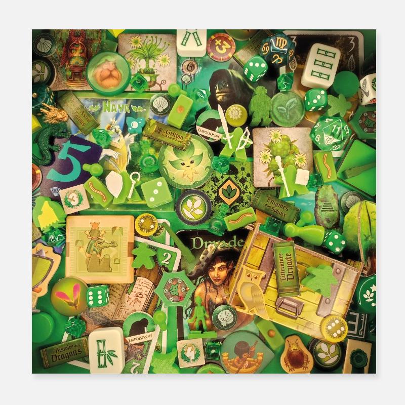 GIOCHI • VERDE Poster 20x20 cm