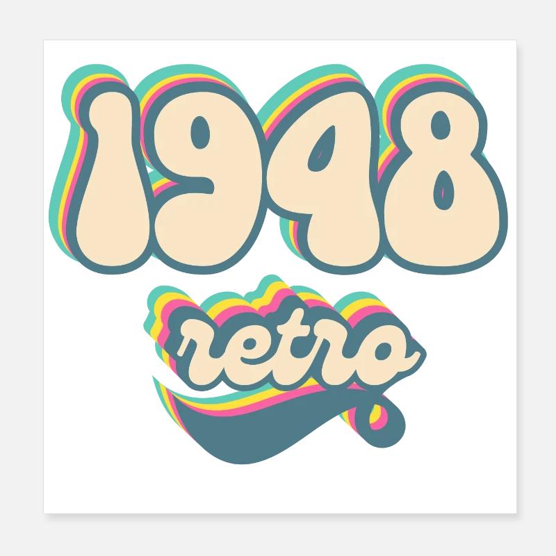 1948 Retro Gift Idea Poster 8" x 8" (20x20 cm)