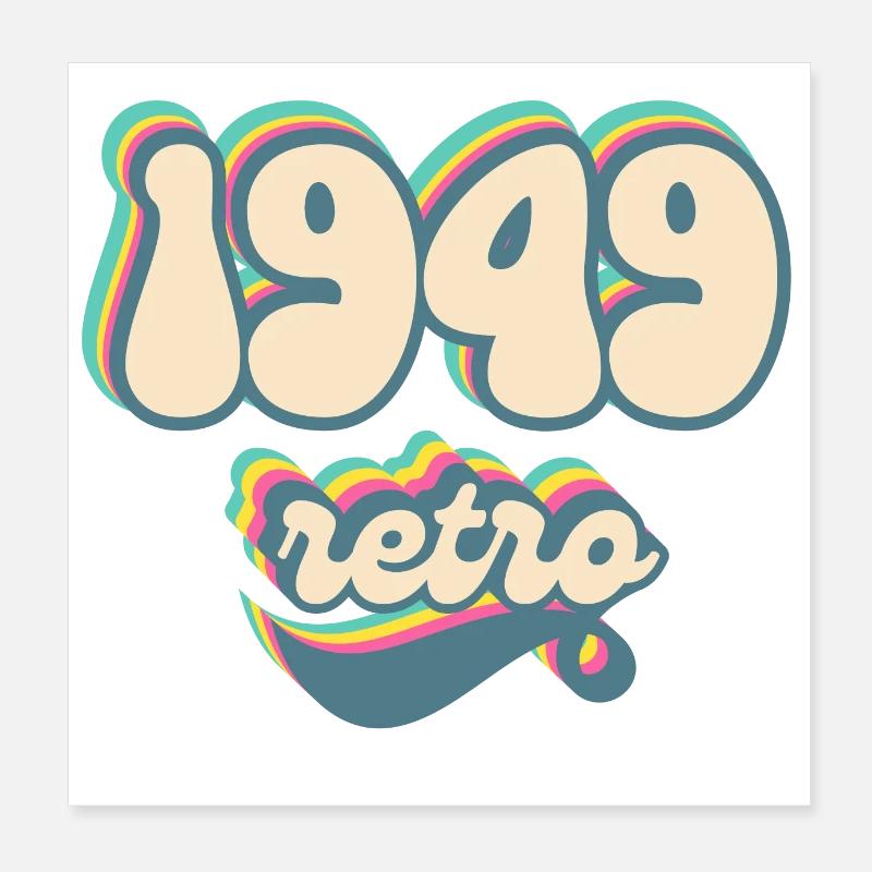 1949 Retro Geschenkidee Poster 20x20 cm